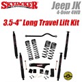 Jeep Wrangler JK 4-Door 4WD 3.5-4" Dual Rate Long Travel Lift Kit with Black MAX Shocks by SkyJacker