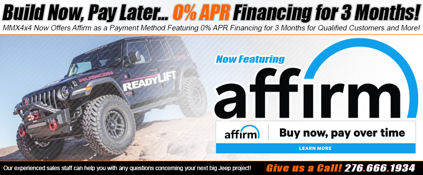 Affirm Financing Now Offered by MMX4x4.com!
