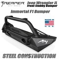 Jeep Wrangler JL Steel Front Bumper - Immortal F1 Stubby With Bull Bar by Reaper Off Road