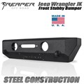 Jeep Wrangler JK Steel Front Bumper - Stubby by Reaper Off Road