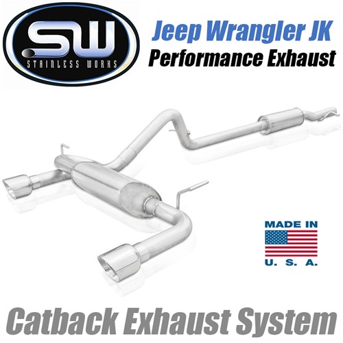 2012-2018 Jeep Wrangler JK Catback Exhaust System by Stainless Works